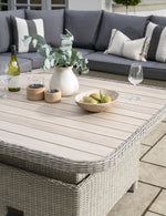Palma Grande High/Low Table with Alu Slat Top