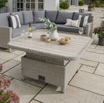 Palma Grande High/Low Table with Alu Slat Top