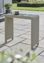 Palma Glass Top Side Table