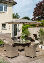 Kettler Charlbury Wicker 6 Seat Dining Set with Round Table
