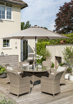 Kettler Charlbury Wicker 6 Seat Dining Set with Round Table