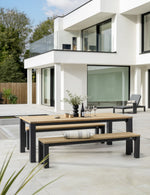 elba 8 Seat Dining Set with 2 x Benches and 1 x Dining Table