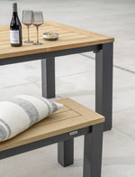 elba 8 Seat Dining Set with 2 x Benches and 1 x Dining Table