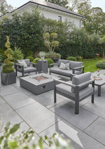 Gio 4 Seat Lounge Set with Coffee Table and Free Fire Pit Coffee Table