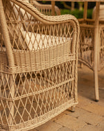 Sahara 4 Seat Dining Set with 120cm Round Table Includes Parasol & base