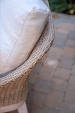 Avora 4 Seat Wicker Lounge Set with Wood Effect Tabletop