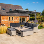 Foxley Square Wicker Corner Set with 120x120cm High/Low Table