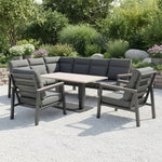 Tudor Corner Set Right Hand with 2 Armchairs and Rectangular High/Low Table