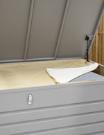 Pebble Medium Storage Cushion Box Aluminium