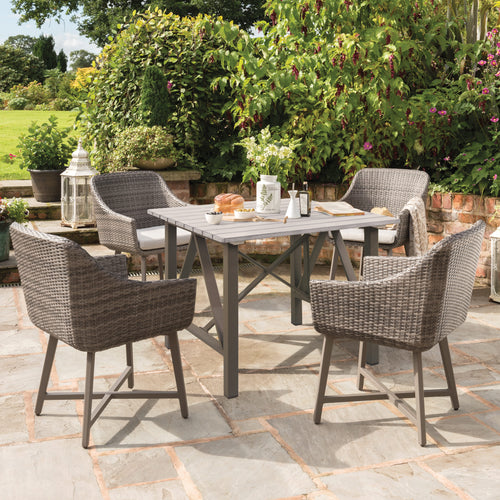 LaMode Square Aluminium Dining Table