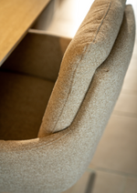 Oslo 6 Seat Indoor Dining Set with ceramic extendable table and 6 auto swivel dining chairs