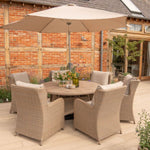 Derwent 6 Seat Dining Set with 150cm Table