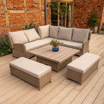Derwent Recliner Corner Set and 120x120cm High/Low Table
