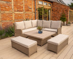 Derwent Recliner Corner Set and 120x120cm High/Low Table
