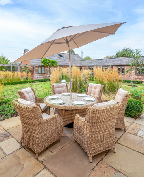 Hazel 6 Seat Dining Set with 140cm Round Table