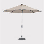 3m Wind up Auto tilt Parasol with LED Solar lights