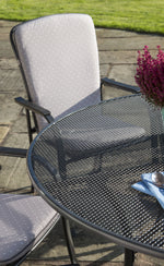 Bonella 6 Seat Mesh Dining Set with Cushions and 135cm Round Table