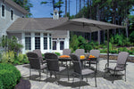 Bonella 8 Seat Mesh Dining Set With Cushions and Extending Table
