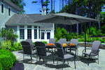 Bonella 8 Seat Mesh Dining Set With Cushions and Extending Table