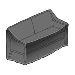 Cora Wicker 3 Seat Sofa Protective Cover