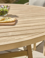 Cora Acacia Wood 4 Seat Round Dining Set