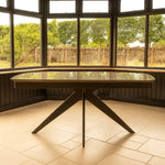 Lorenzo Indoor Dining Table - Extendable with High Gloss Finish Grey