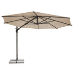 Luna 3m Round Cantilever Parasol with Granite Base & Night Cover