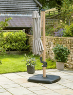 3.0m Round Free Arm Parasol Wood Effect