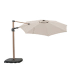 3.0m Round Free Arm Parasol Wood Effect