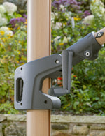 3.0m Round Free Arm Parasol Wood Effect