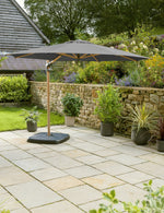 3.0m Round Free Arm Parasol Wood Effect