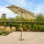2.5M Wind Up Parasol with Auto Tilt & Night Cover