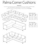 Palma Corner Seat Cushion / Cushion Cover PCS2