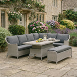 Foxley Rectangular Corner Set with 180x100cm High/Low Table