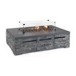 Stone Fire Pit Coffee Table 132 x 85cm