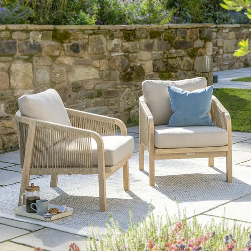 Cora Rope RainSafe Lounge Armchair (Pair)