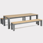 elba 8 Seat Dining Set with 2 x Benches and 1 x Dining Table