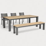 elba 6 Seat Dining Set with 3 Chairs and 1 Bench