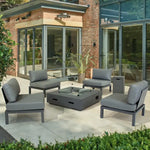 elba Side Chairs with Kalos Fire Pit and Gas Bottle Storage