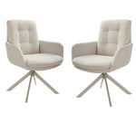 Joey Swivel Armchair - Beige (pair)