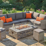 Stone Fire Pit Coffee Table 132 x 85cm