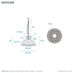 Kalos Industrial Style Electric Patio Heater – Pendant