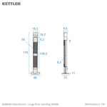 Kalos Ibiza Floor Standing Garden Heater with LED and Wireless Speaker 170cm
