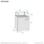 Kalos Universal Fire Pit (aluminium) – Square 52cm