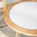 Kubu Coffee Table 100cm Round Terrazzo Top
