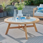 Kubu Coffee Table 100cm Round Terrazzo Top