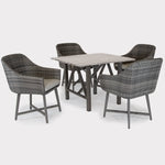 LaMode Square Aluminium Dining Table