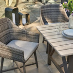 LaMode Square Aluminium Dining Table