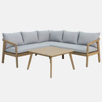 Nara FSC Acacia Wood 4 Seat Corner Set