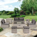 Palma Compact Set with Low Fire Pit Table and Gas Storage bottle